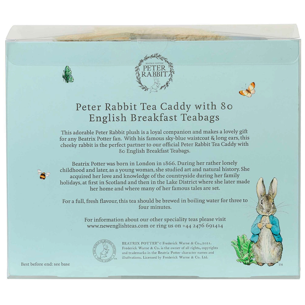 New English Teas Peter Rabbit Gift Set with Tea Caddy and Plush Toy ...